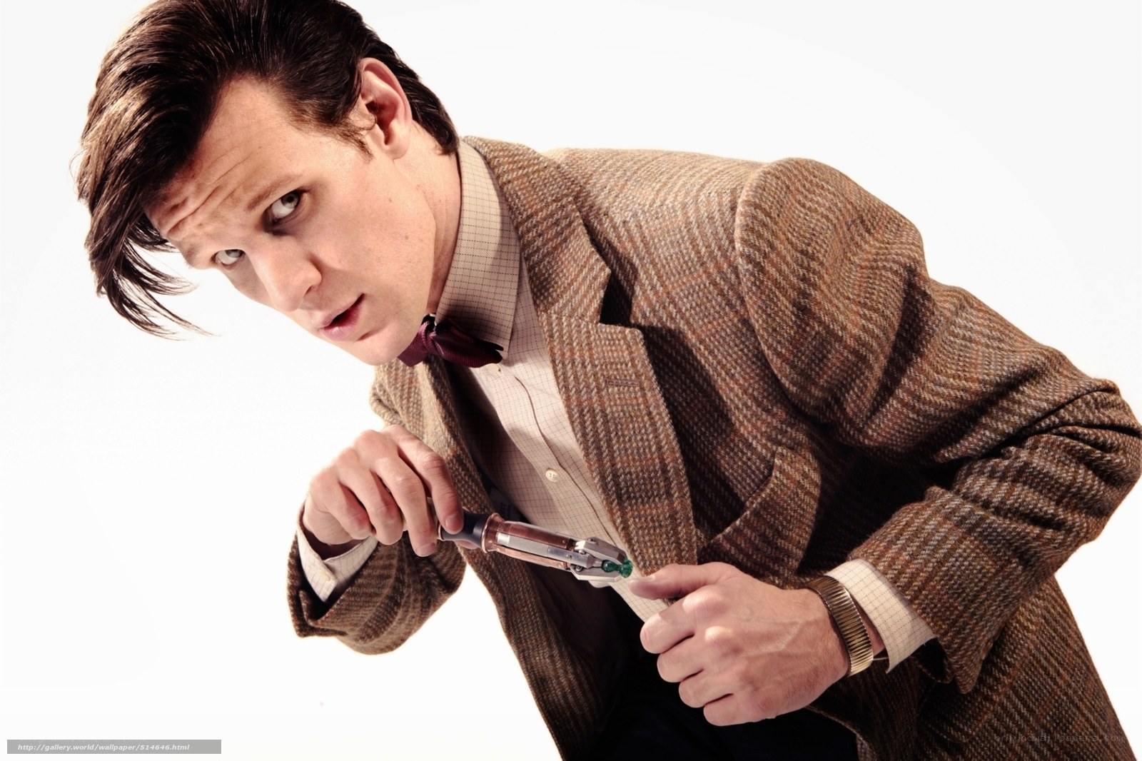 Doctor Who holding sonic screwdriver