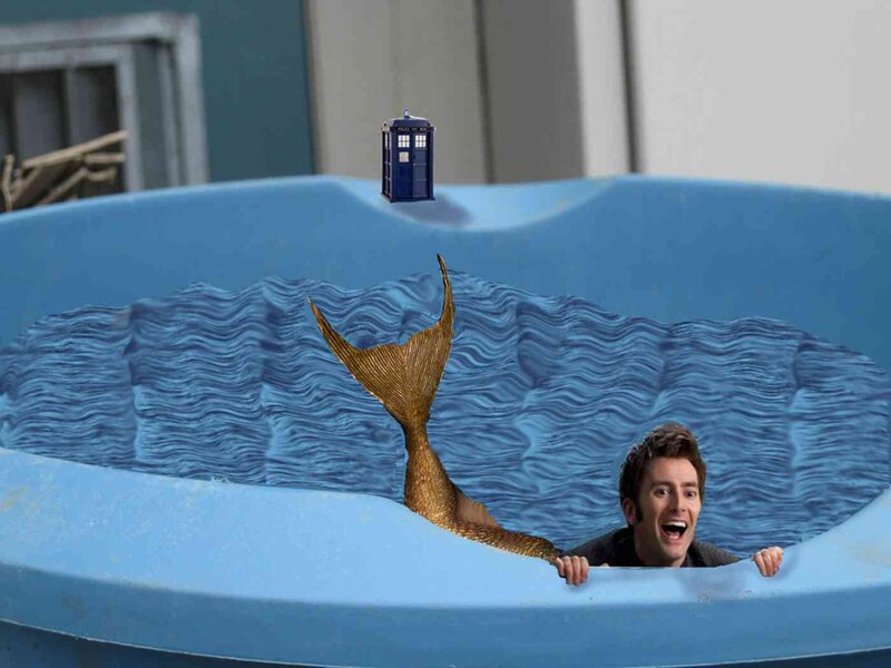 Doctor Who in a bathtub