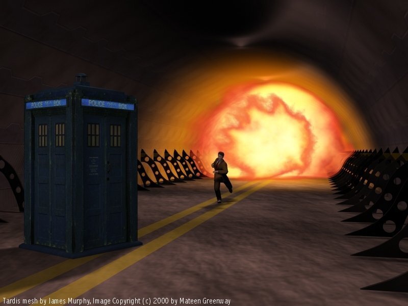 Doctor Who in a tunnel