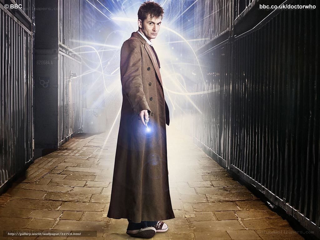 Doctor Who in an alleyway