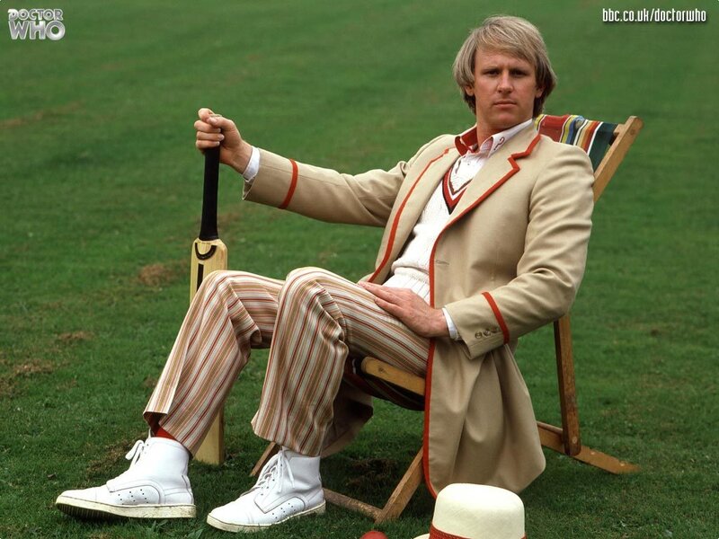 Doctor Who in cricket attire