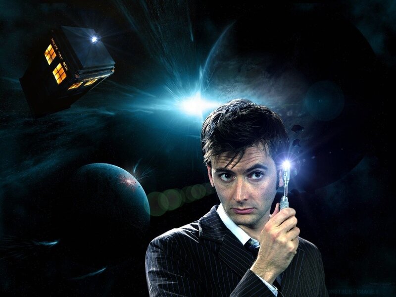 Doctor Who in space with TARDIS