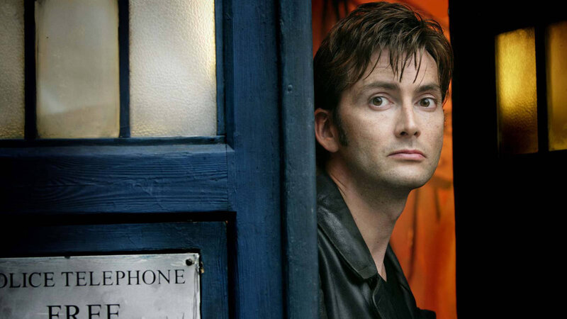 Doctor Who in TARDIS doorway