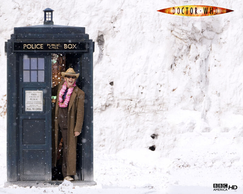Doctor Who in the snow