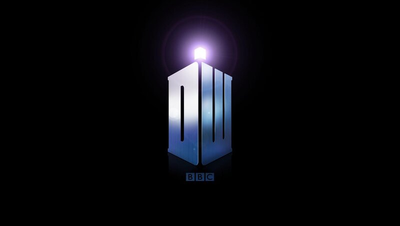 Doctor Who logo with TARDIS