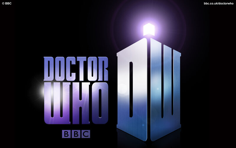 Doctor Who logo with TARDIS