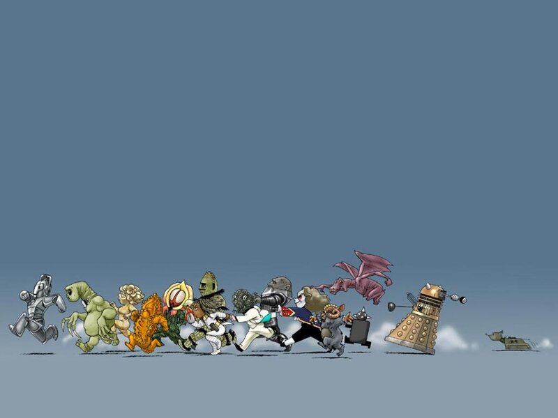 Doctor Who monsters running