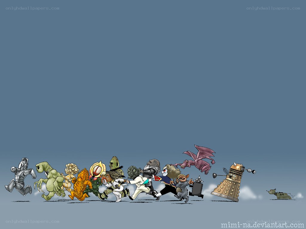Doctor Who monsters running