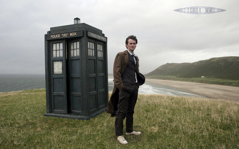 Doctor Who on a coastal cliff