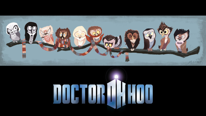 Doctor Who owls illustration