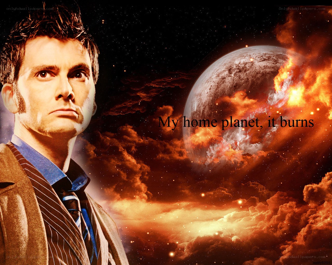 Doctor Who planet burning