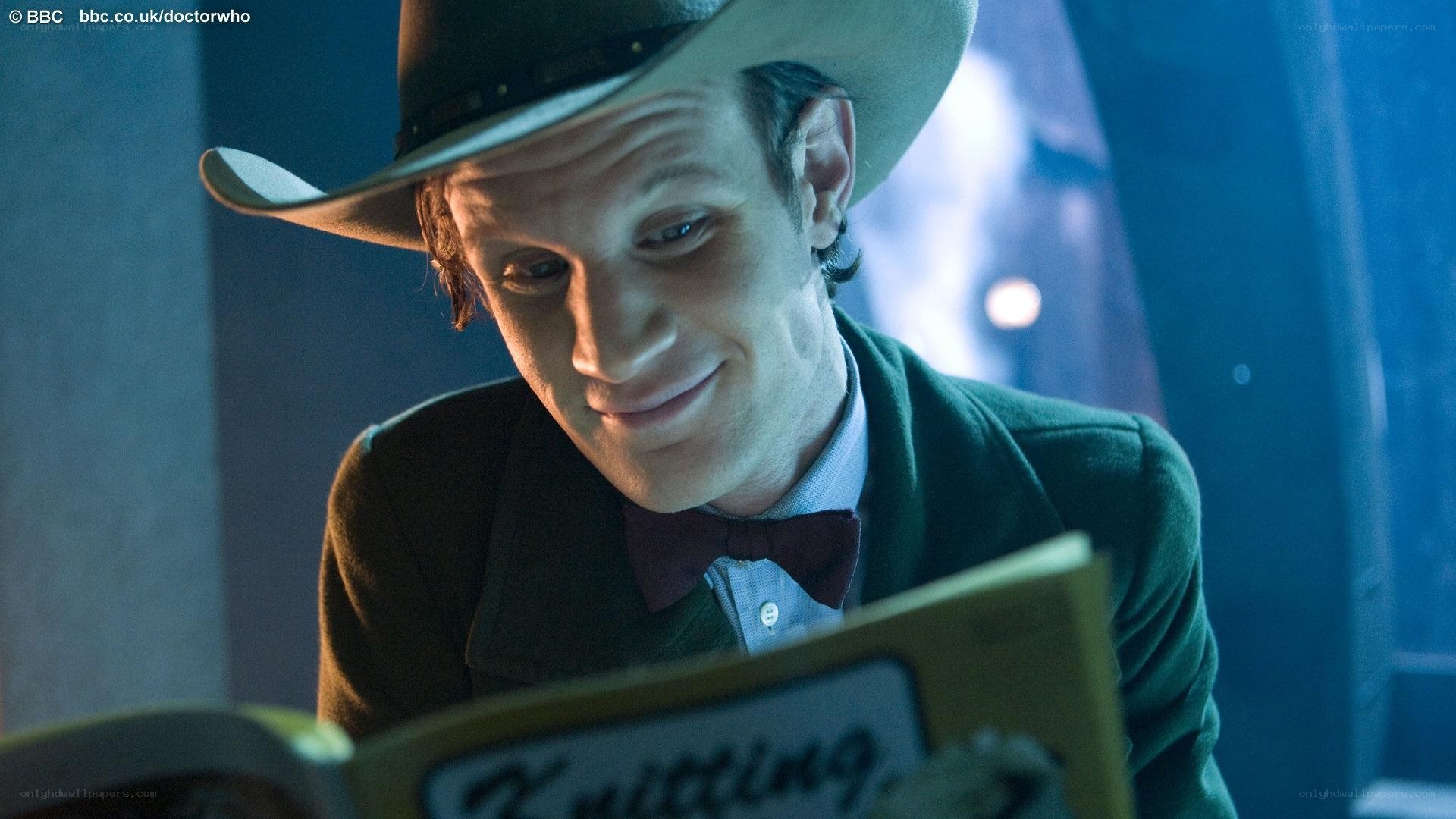 Doctor Who reading a book