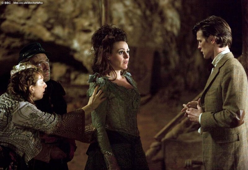 Doctor Who scene in cave