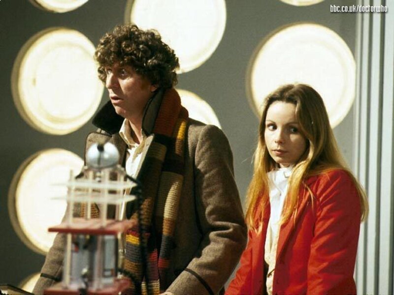 Doctor Who scene with companions