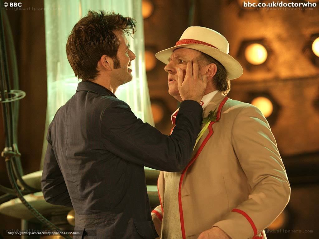 Doctor Who scene with two men