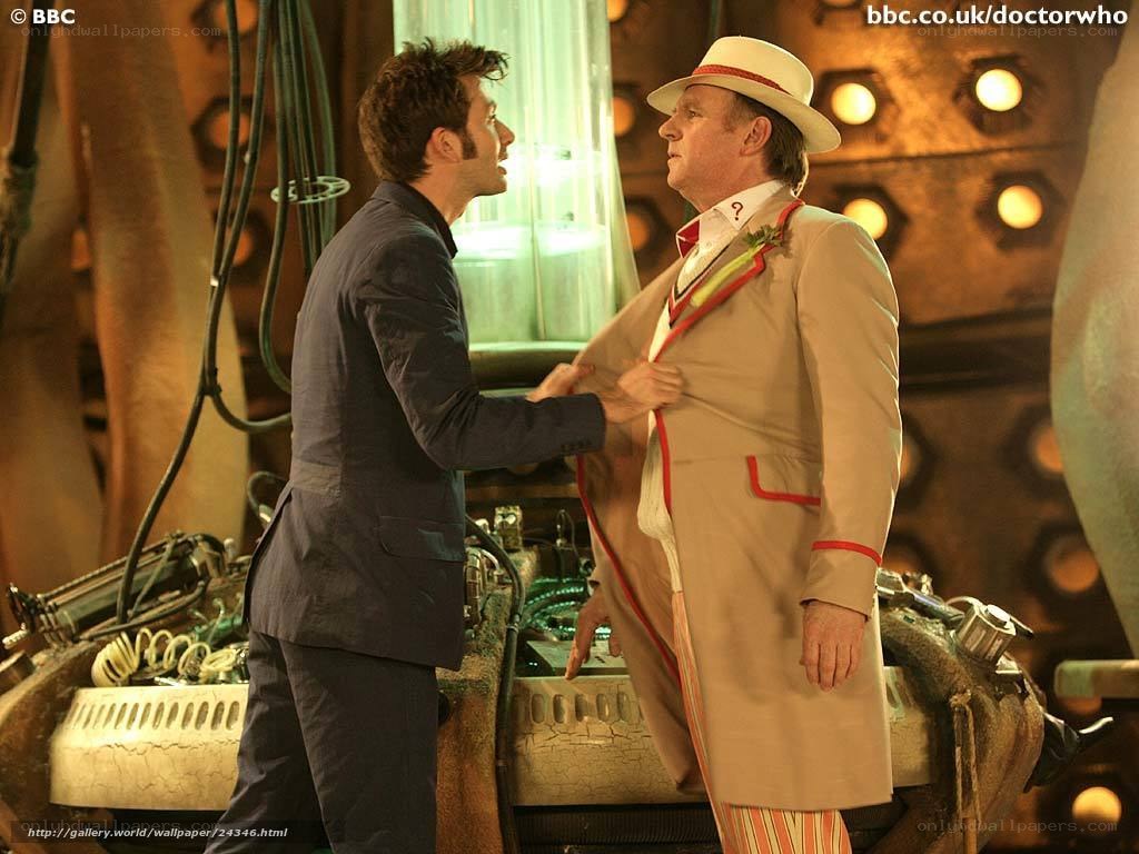 Doctor Who scene with two men