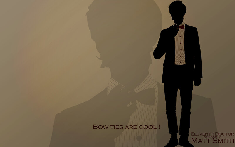 Doctor Who silhouette with bow tie