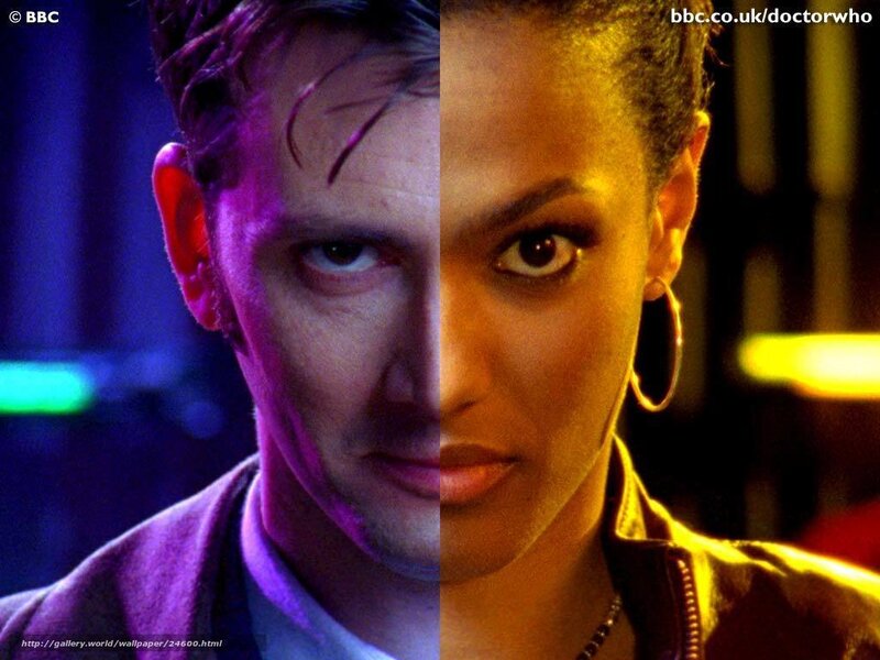 Doctor Who split face portrait