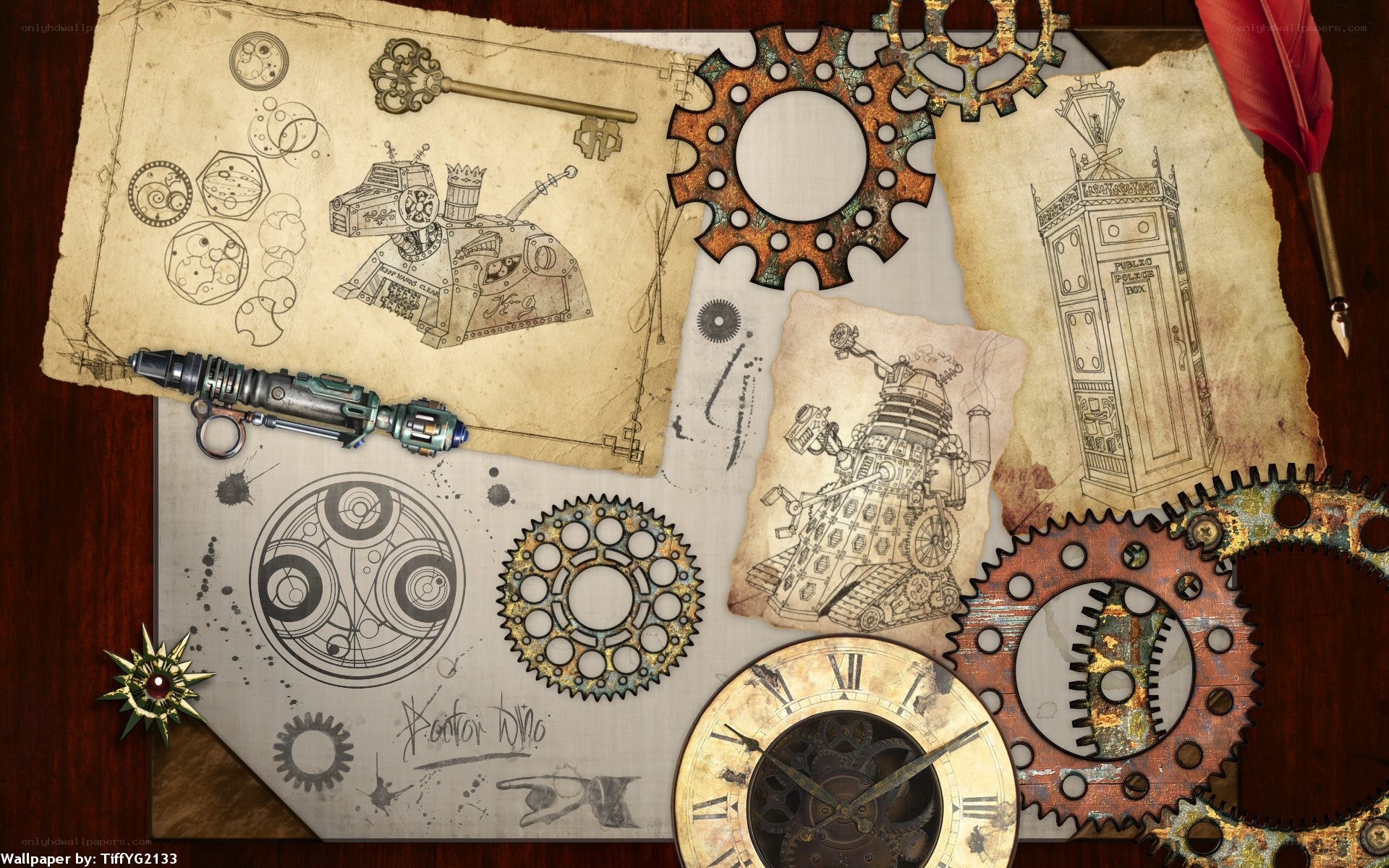 Doctor Who steampunk collage