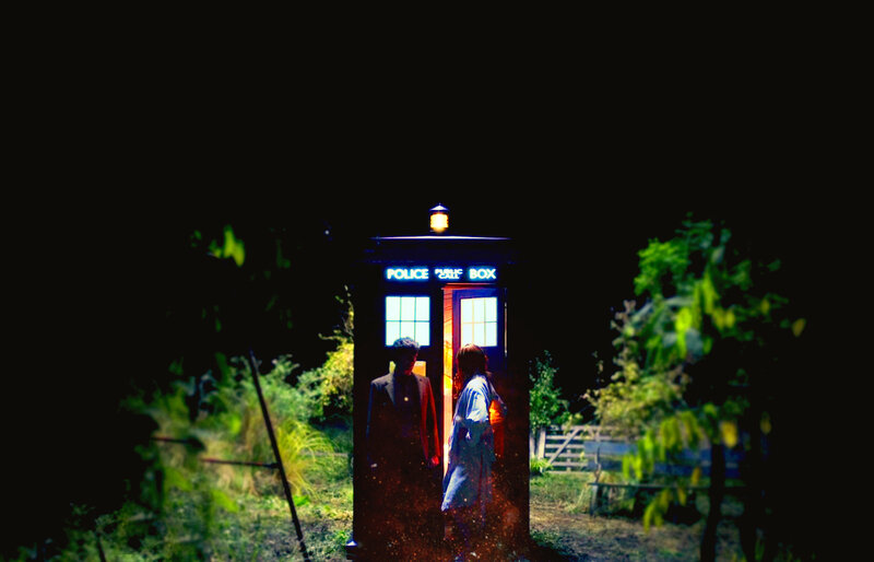 Doctor Who TARDIS at night