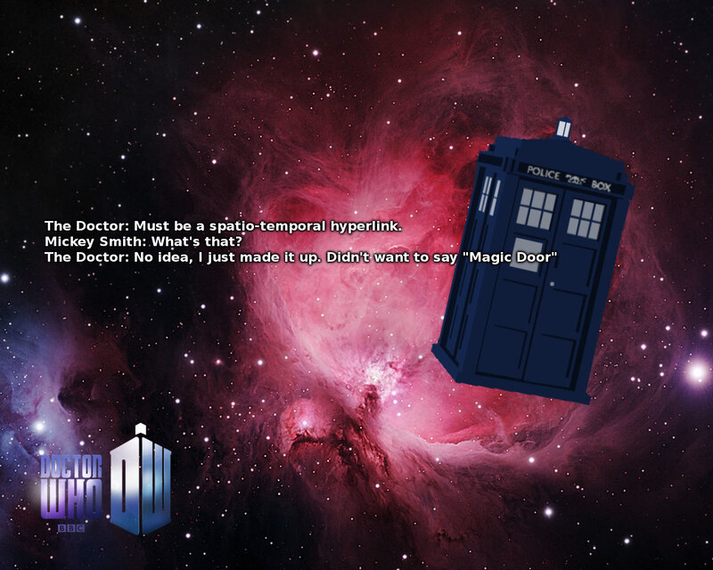 Doctor Who TARDIS in space