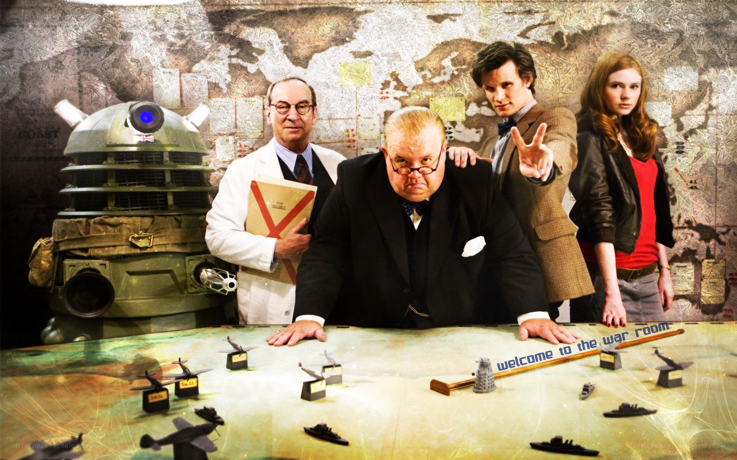 Doctor Who war room scene