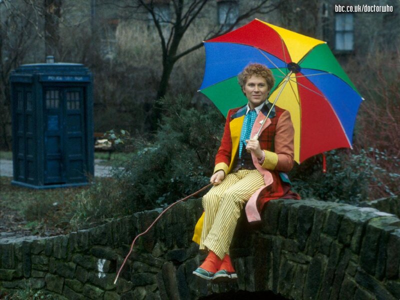 doctor who with rainbow umbrella