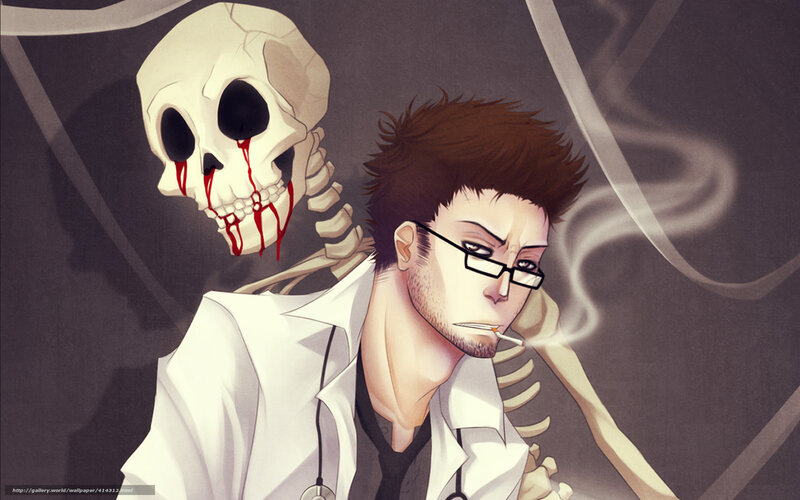 doctor with skeleton companion