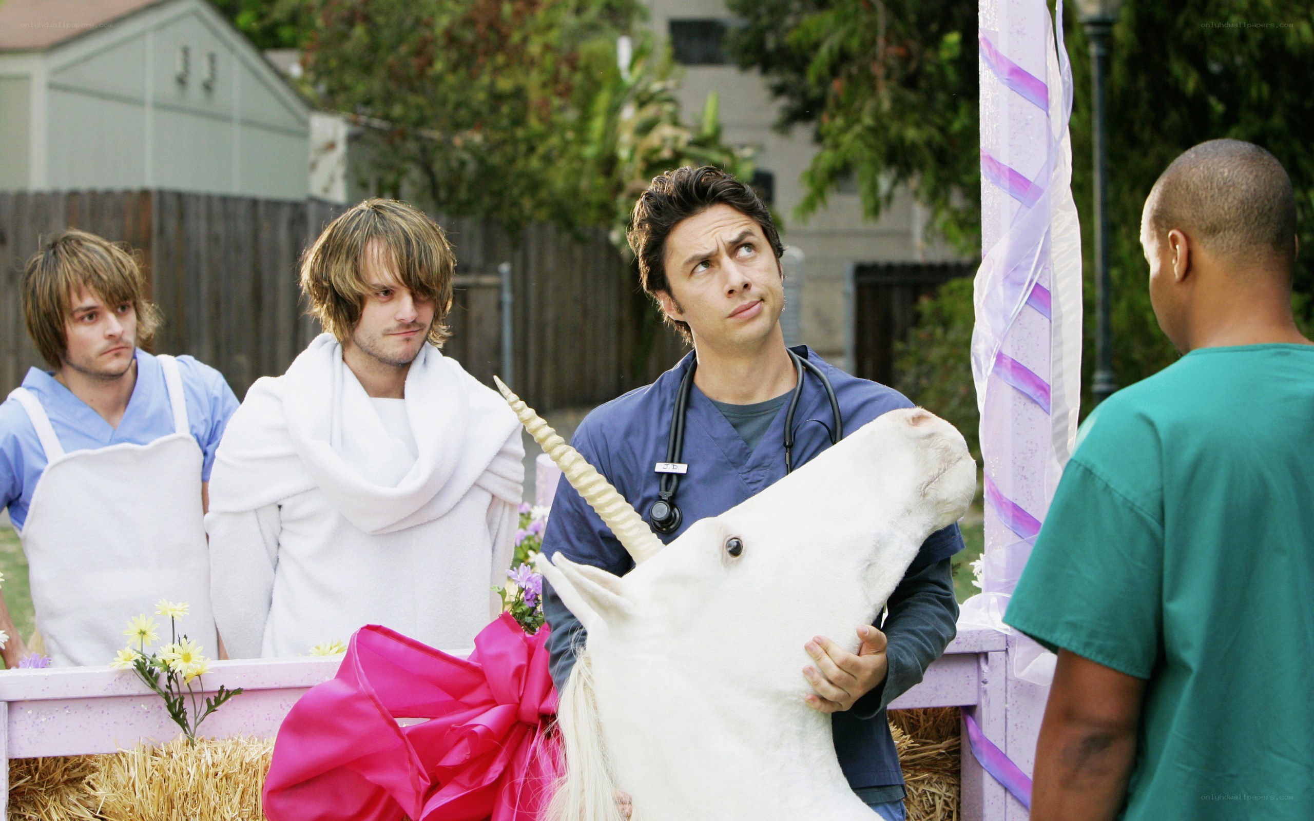 Doctors with unicorn prop