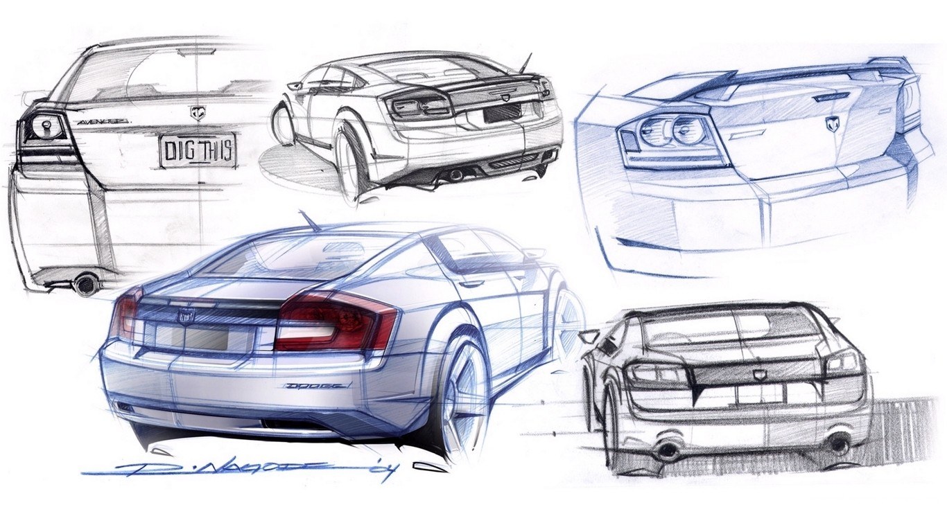 Dodge Avenger concept sketches