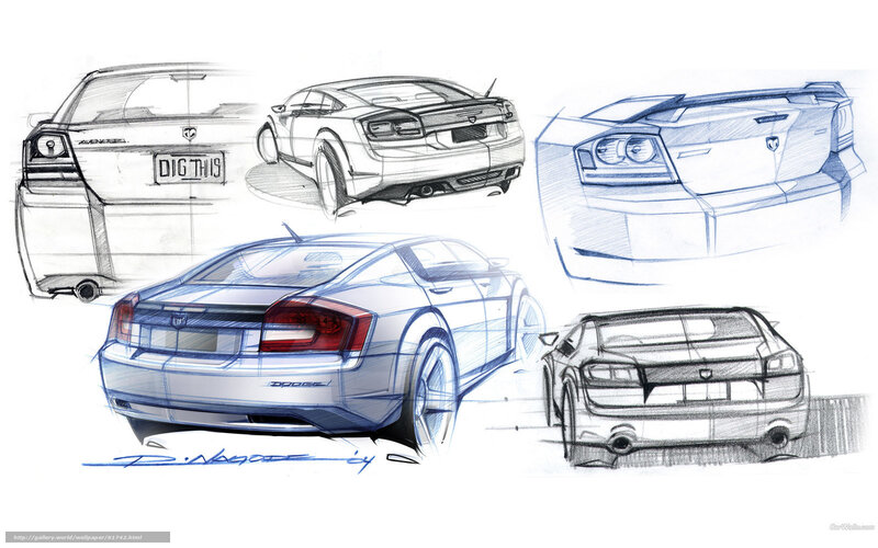 Dodge Avenger design sketches