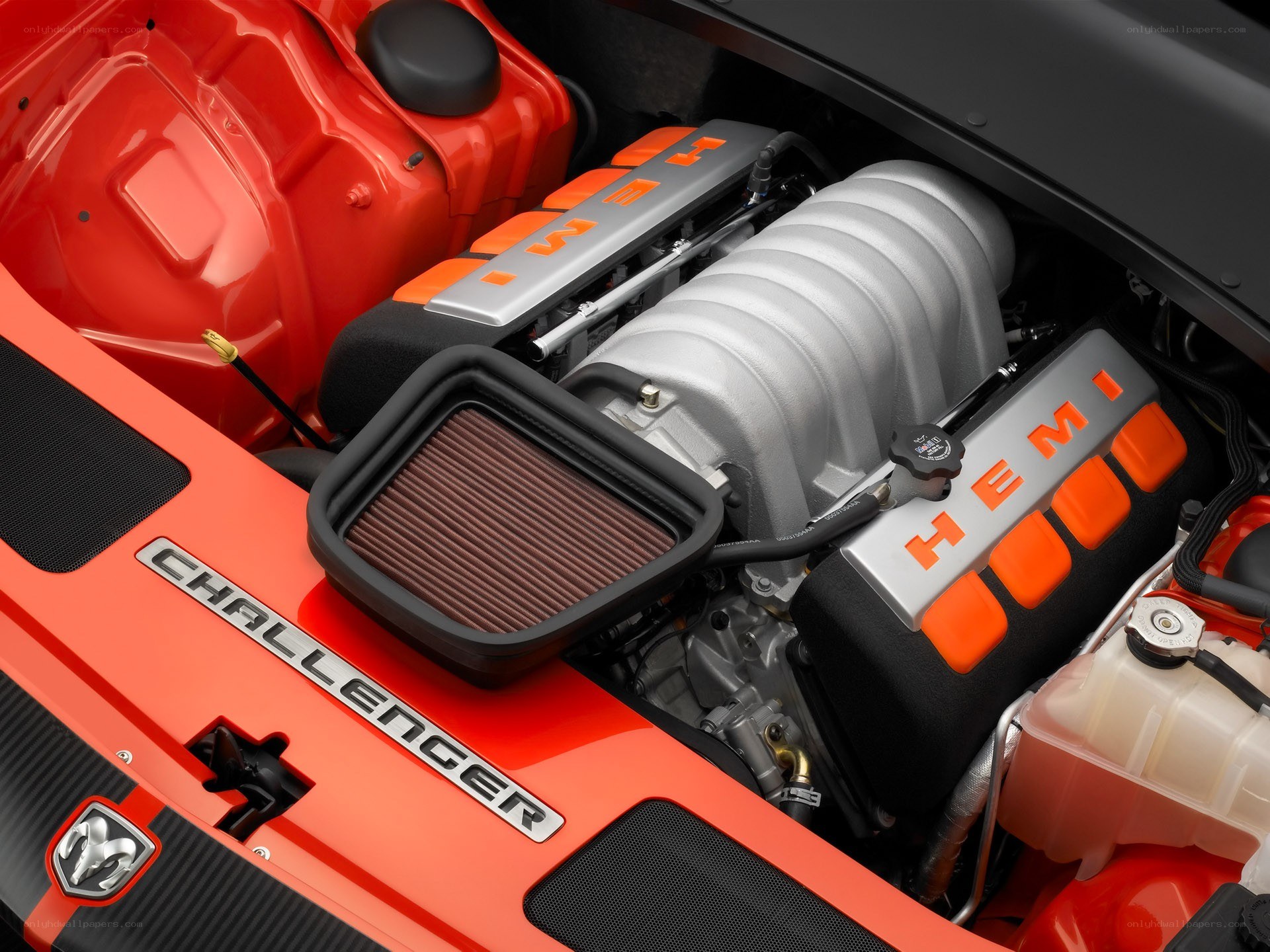 Dodge Challenger engine bay