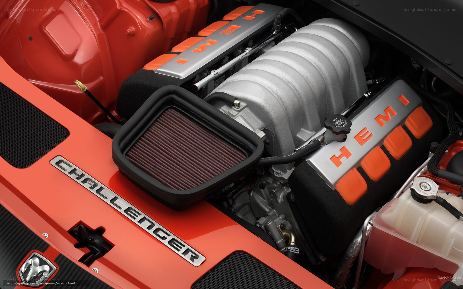 Dodge Challenger engine bay