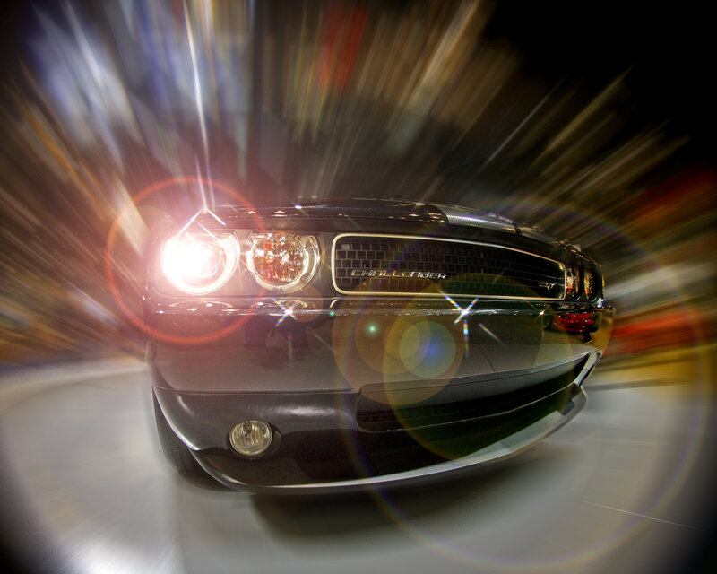 Dodge Challenger in motion