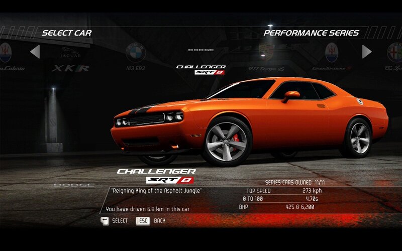 Dodge Challenger SRT8 in game