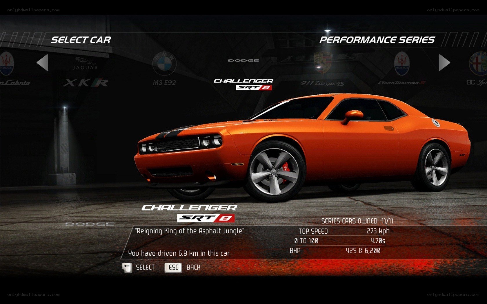 Dodge Challenger SRT8 in game