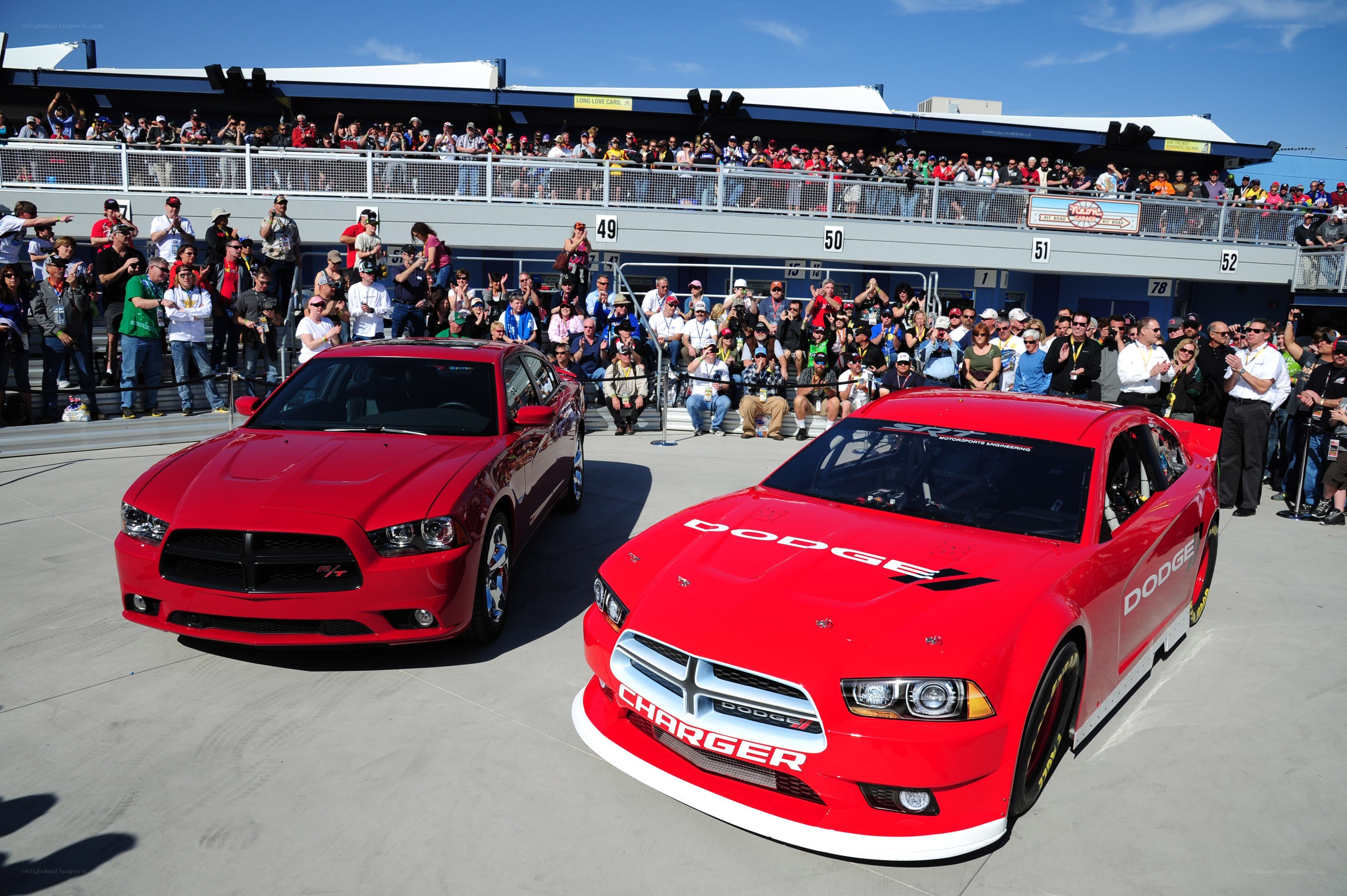 Dodge Charger at a race track