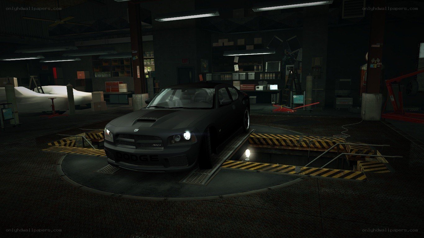 Dodge Charger in garage