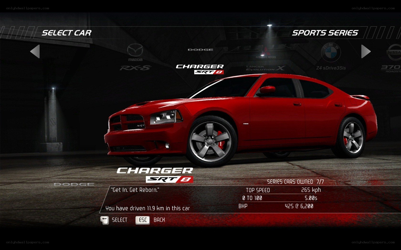 Dodge Charger SRT8 in game