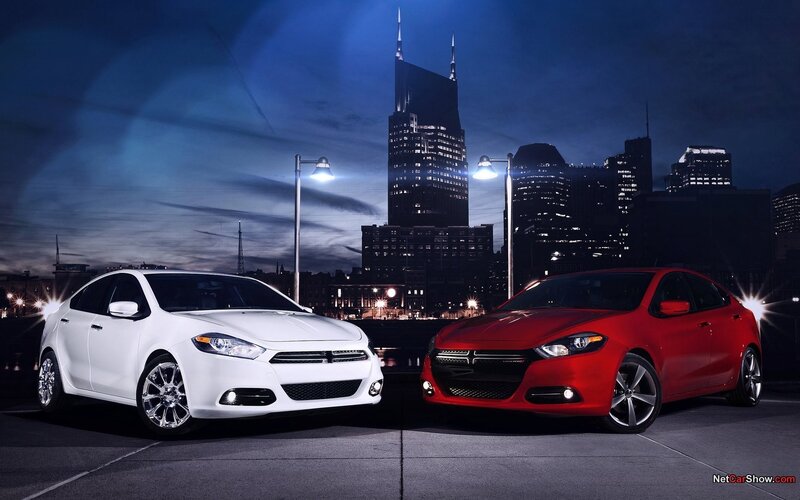 Dodge Dart cars at night