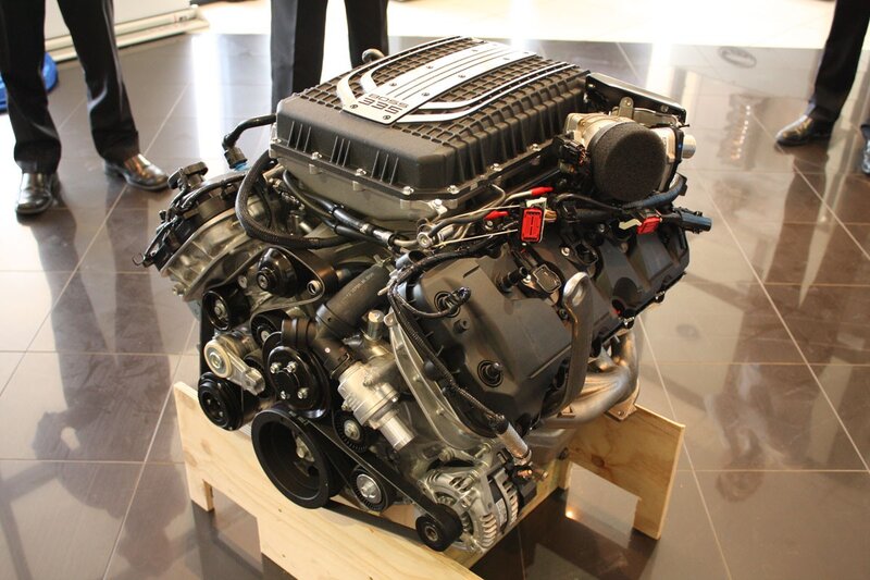 Dodge Hellcat engine on display