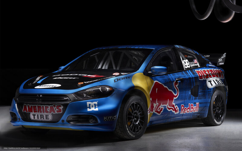 Dodge race car with Red Bull livery