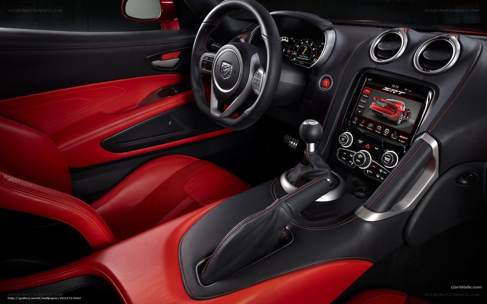 Dodge SRT interior red black