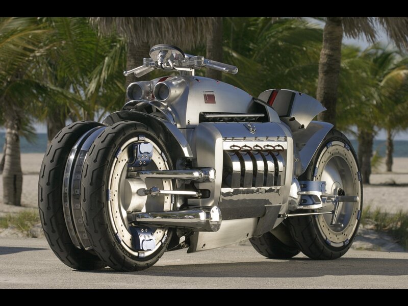 Dodge Tomahawk Motorcycle — Silver, Serene