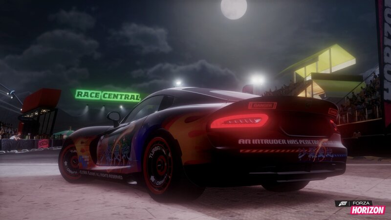 Dodge Viper at night race