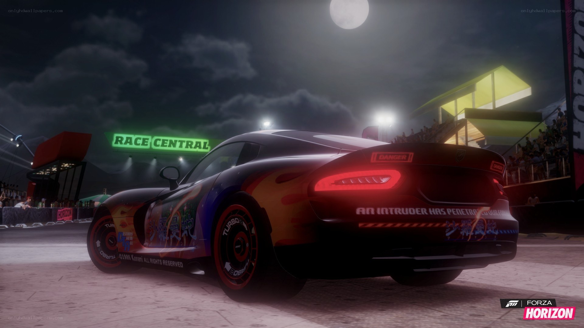 Dodge Viper at night race