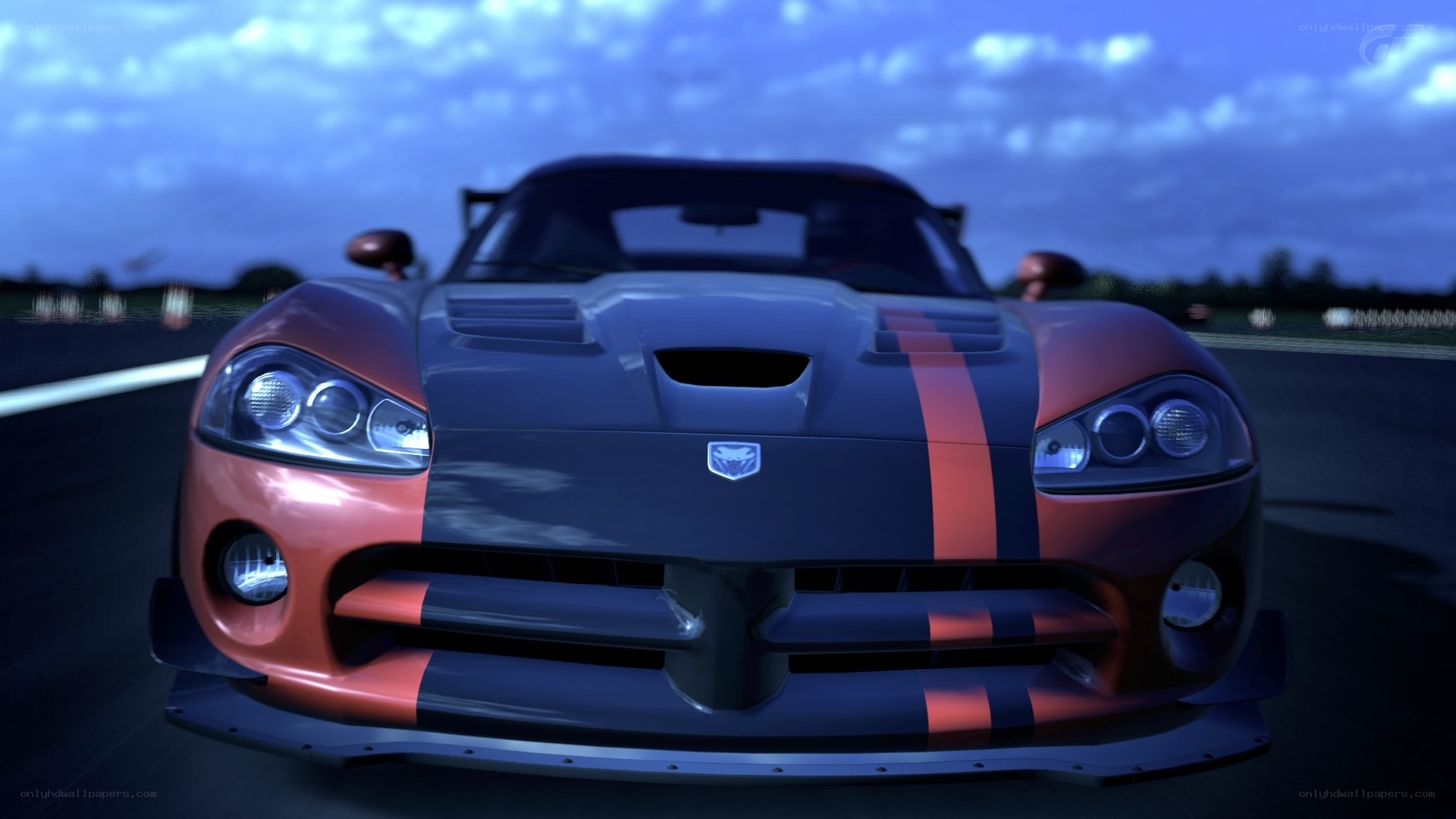 Dodge Viper on a racetrack