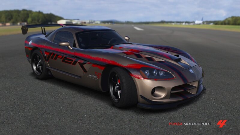 Dodge Viper on a racetrack