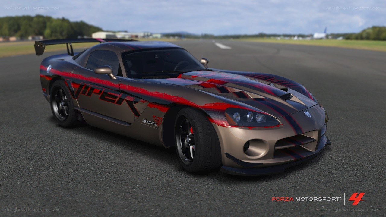 Dodge Viper on a racetrack