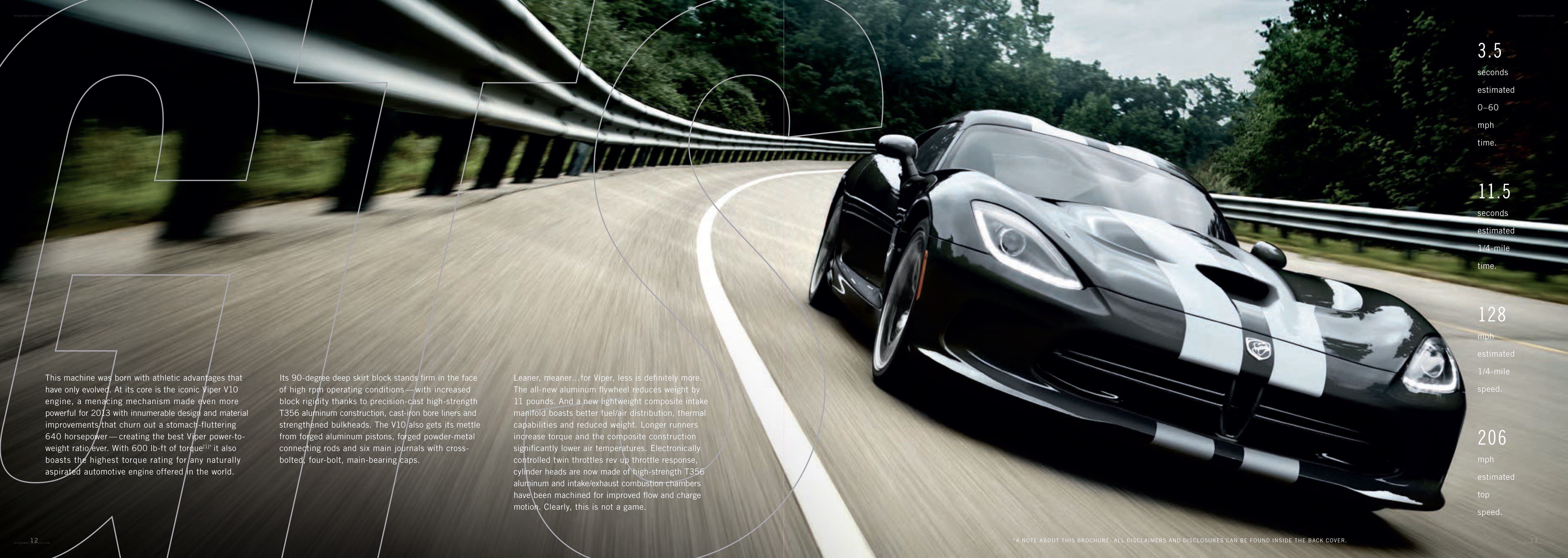 Dodge Viper performance brochure